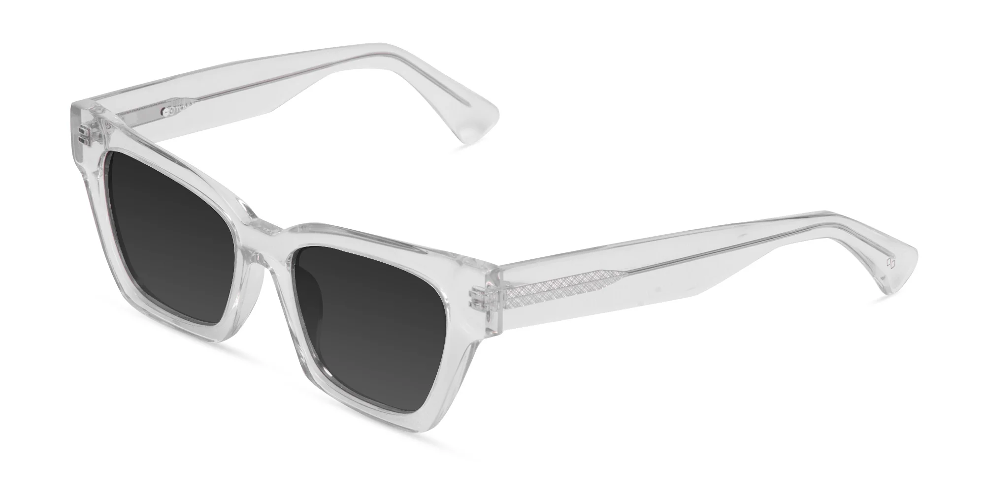 Crystal Clear Cat Eye Sunglasses-3