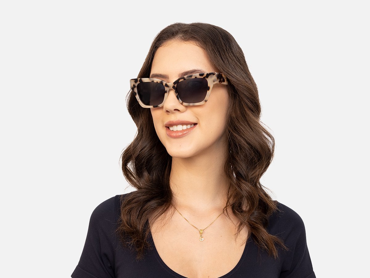 Beige Tortoise Shell Sunglasses-52