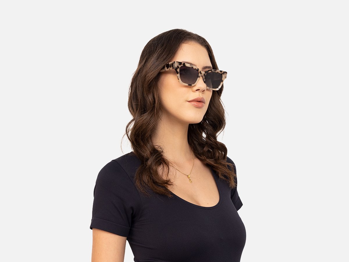 Beige Tortoise Shell Sunglasses-53
