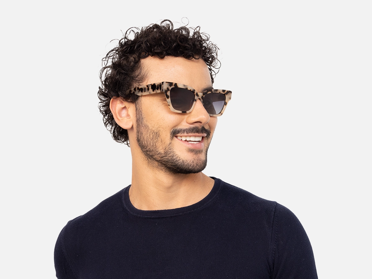 Beige Tortoise Shell Sunglasses-43