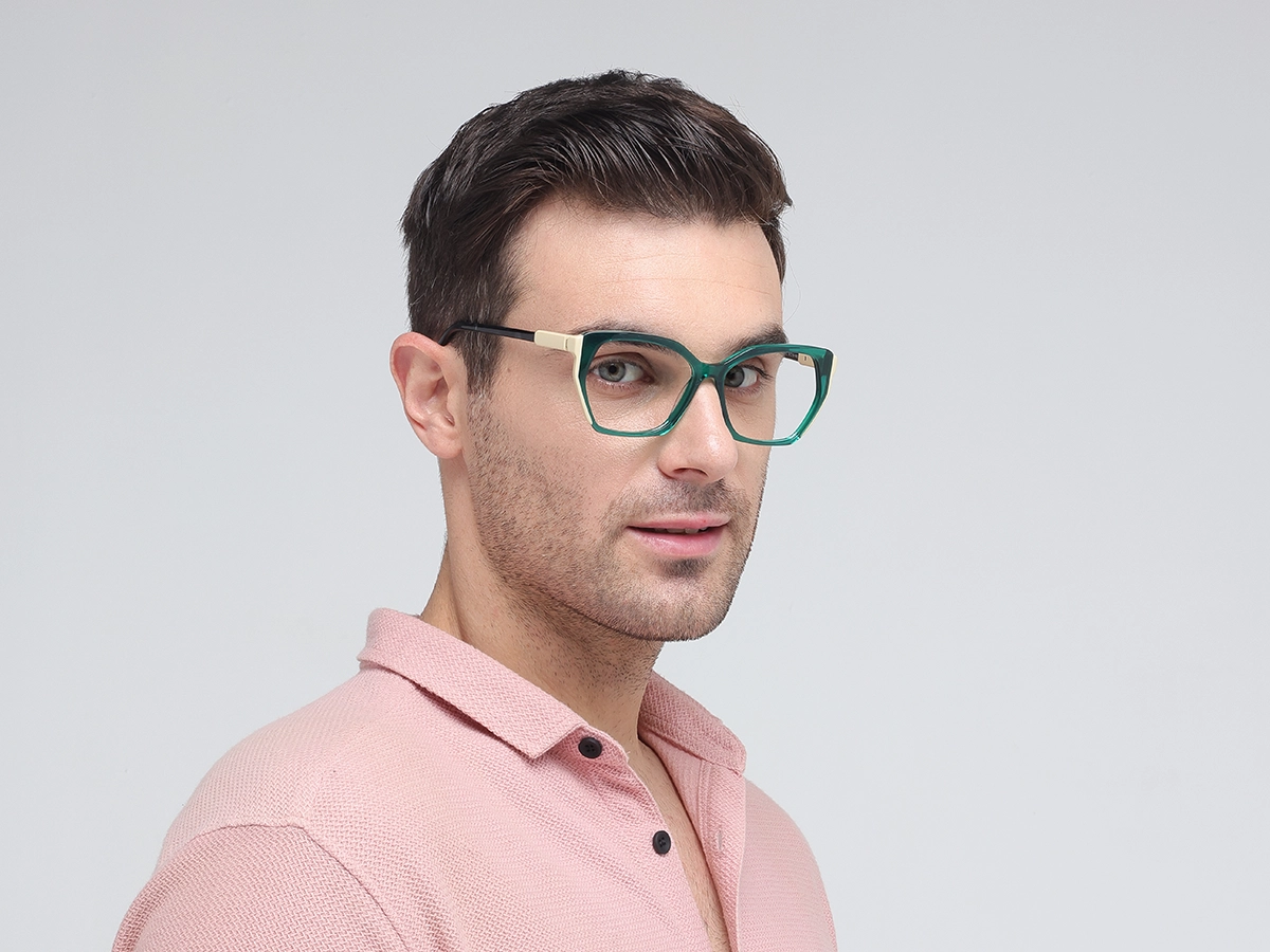 Teal Green Cat Eye Eyeglasses-42