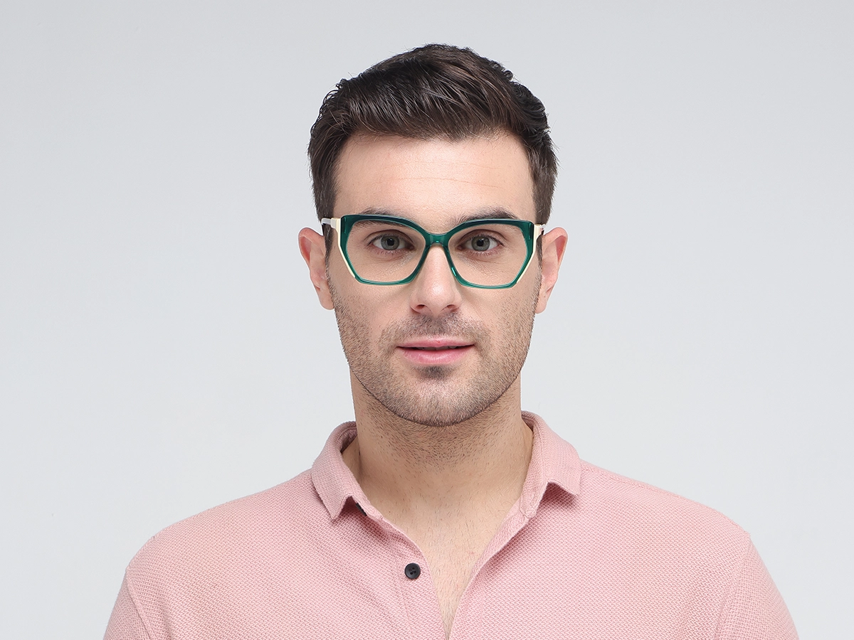 Teal Green Cat Eye Eyeglasses-41