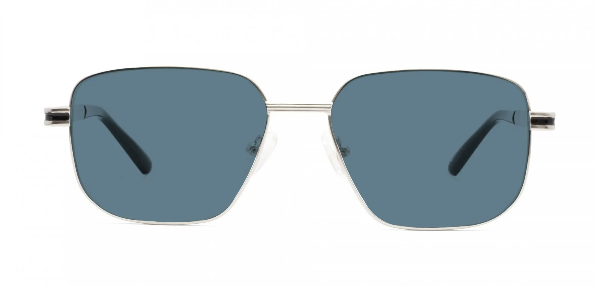Silver Metal Sunglasses With Blue Tint-2 Silver Metal Sunglasses With Blue Tint-2