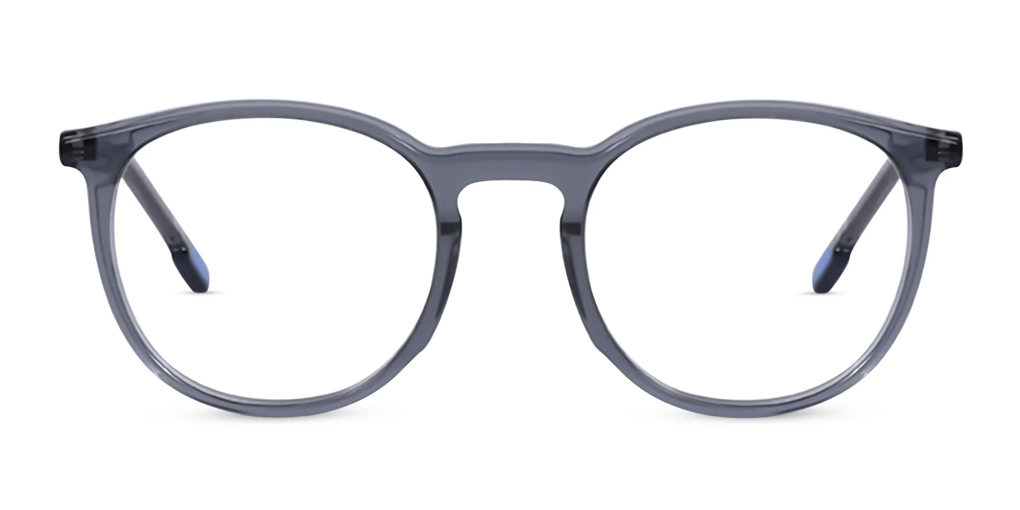 Crystal Charcoal Grey Round Frame Glasses -1 Crystal Charcoal Grey Round Frame Glasses -1
