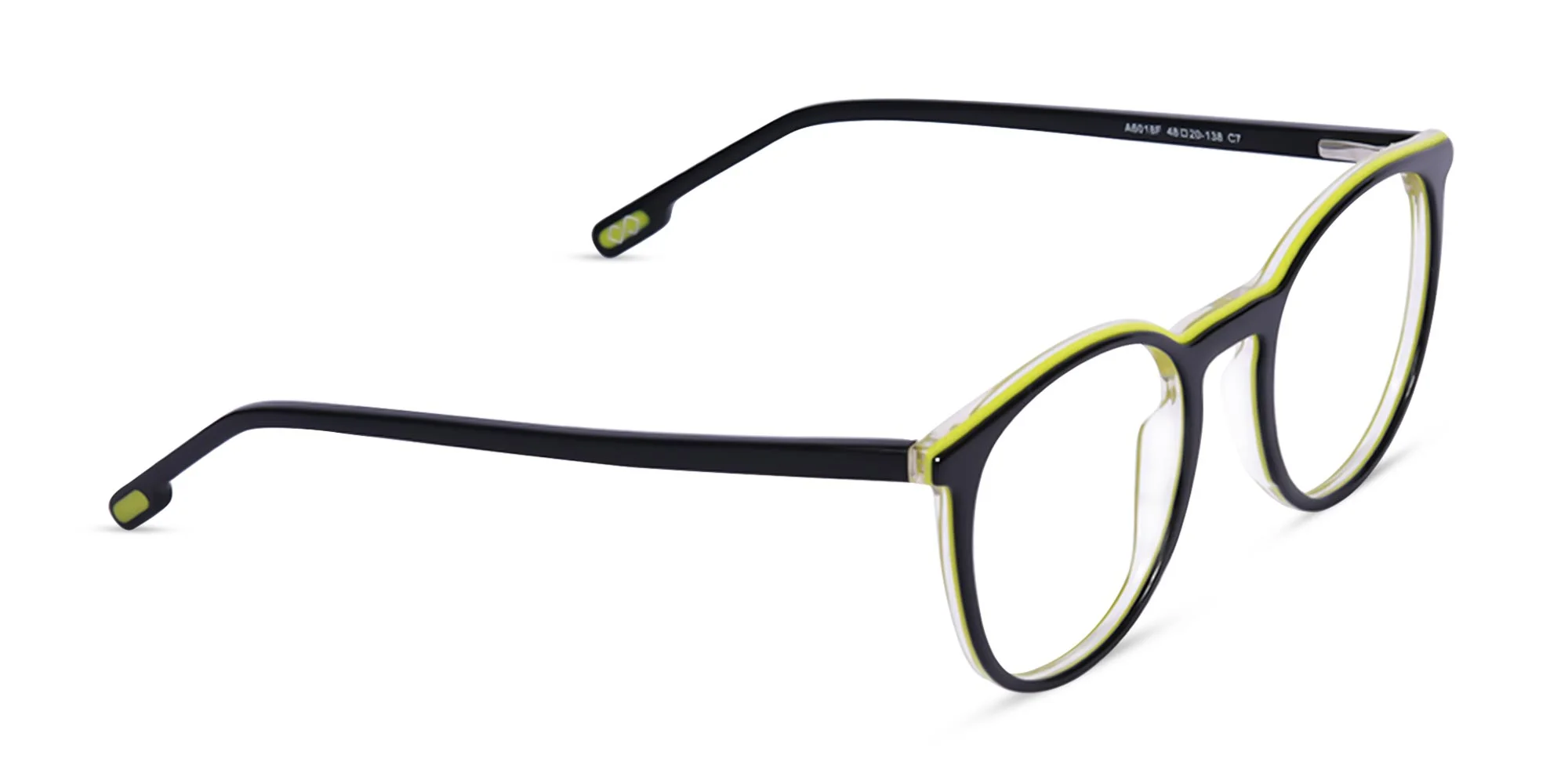 Black Full Rim Round Eyeglasses-2