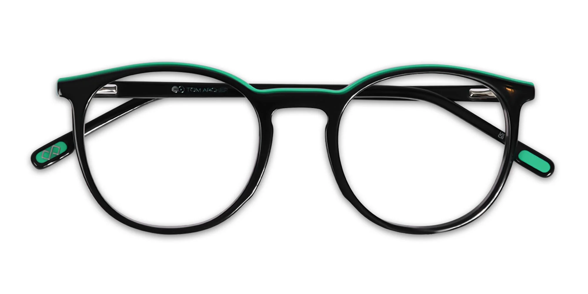 Black Full Rim Round Acetate Eyeglasses-6