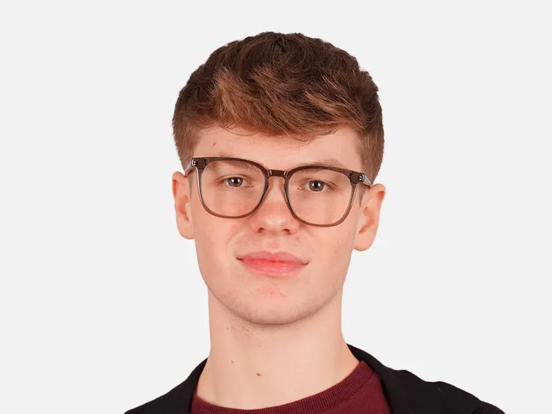 Crystal Grey Square Designer Glasses-2