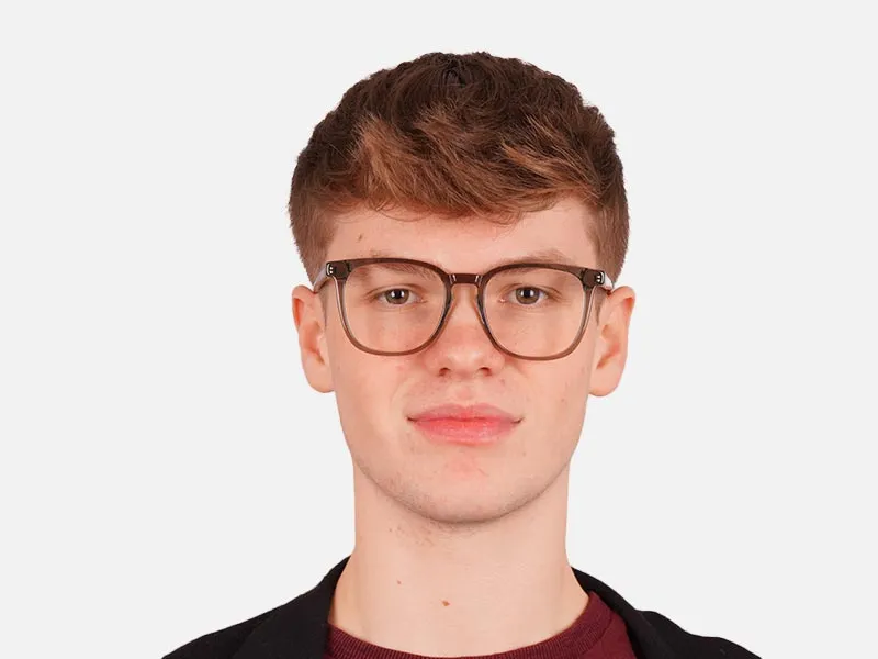 Crystal Grey Square Designer Glasses-2