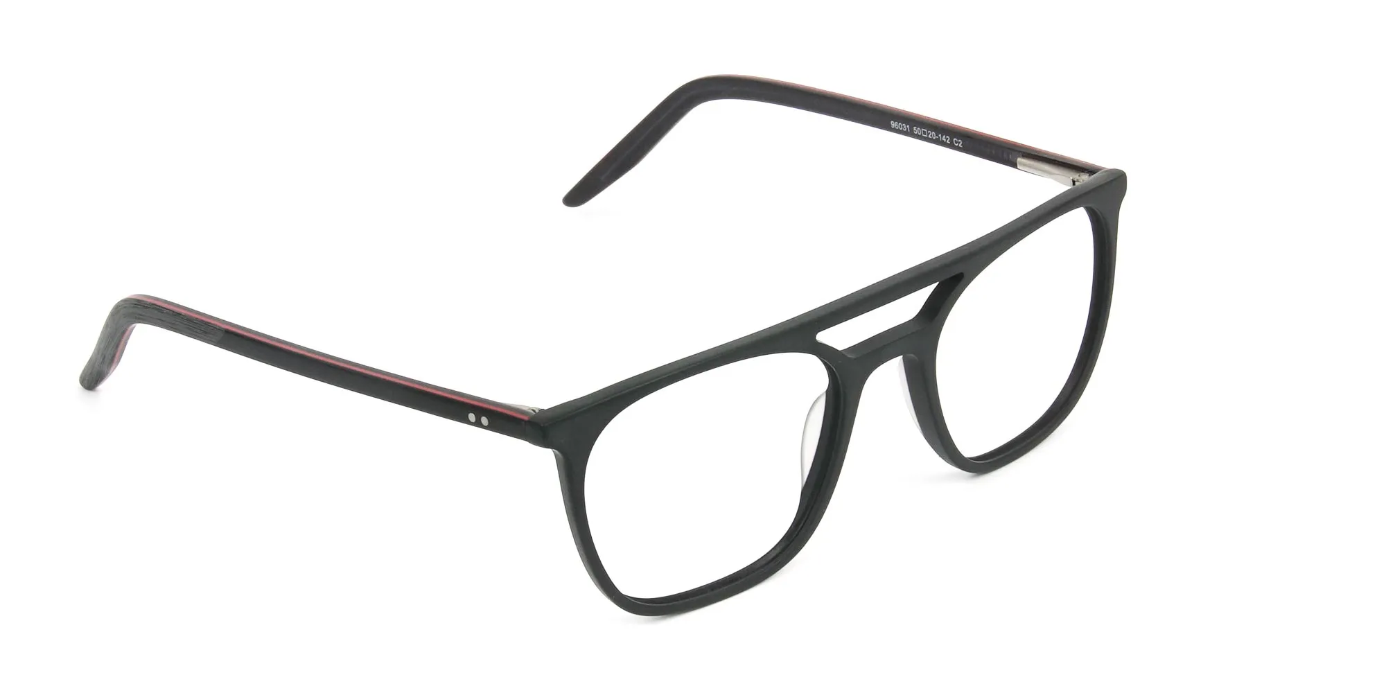 Matte Black Pilot Spectacles - 2