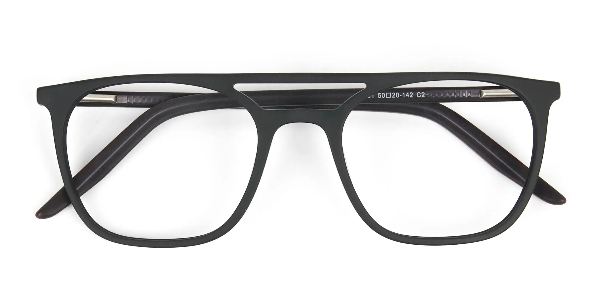 Matte Black Pilot Spectacles - 2