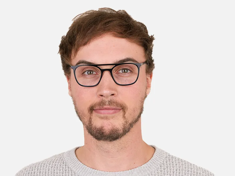 Black & Teal Pilot Spectacles - 2