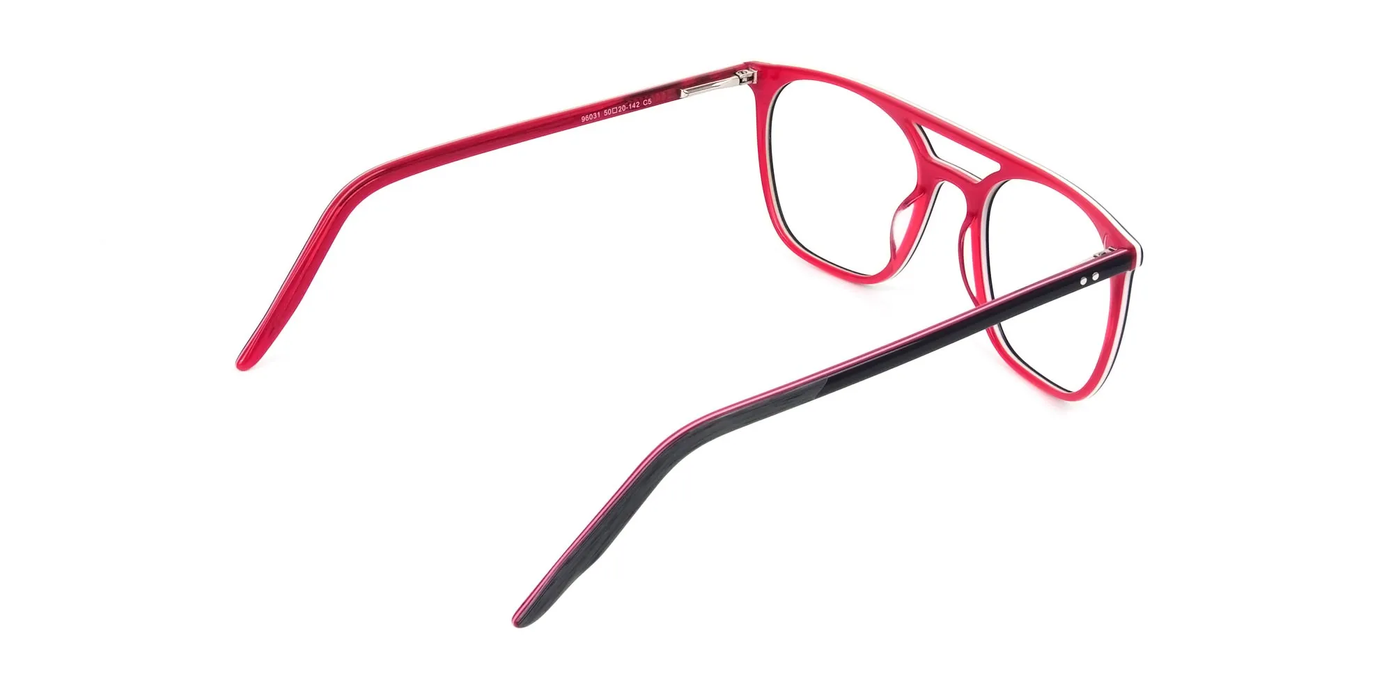 Red & Navy Blue Pilot Spectacles - 2
