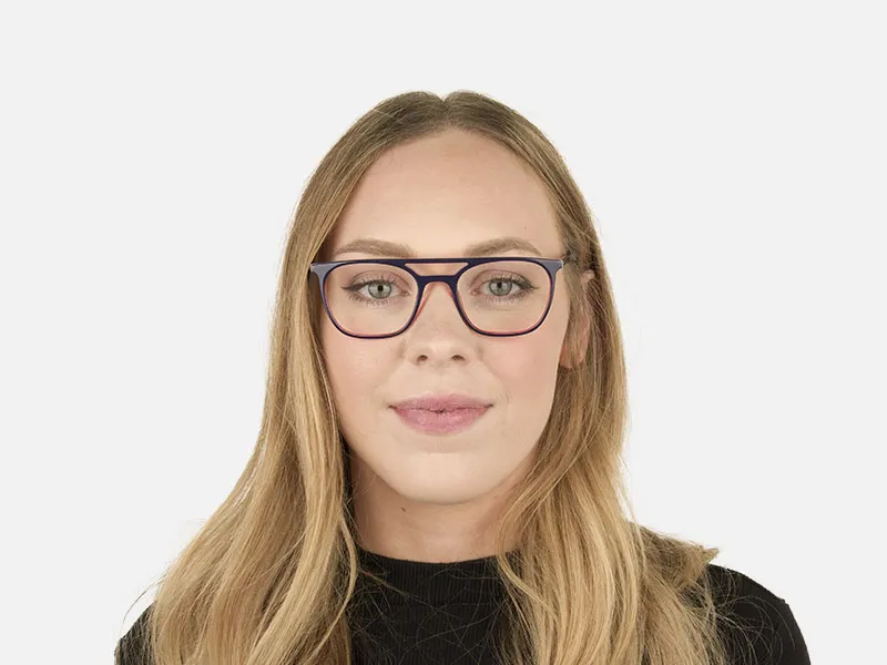 Red & Navy Blue Pilot Spectacles - 2