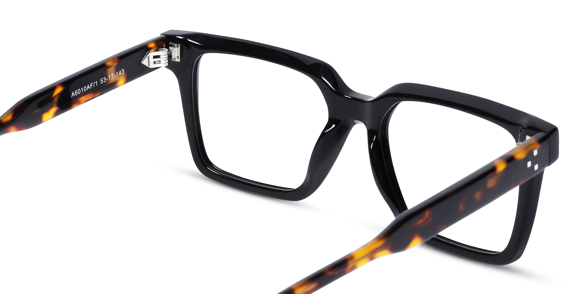 Black Square Acetate Eyeglasses For Men & Women 5