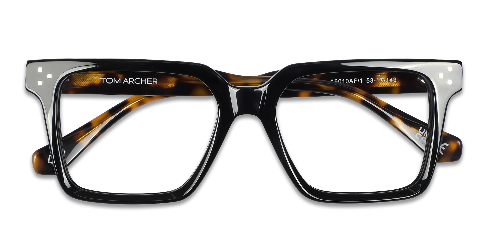 Black Square Acetate Eyeglasses For Men & Women 6