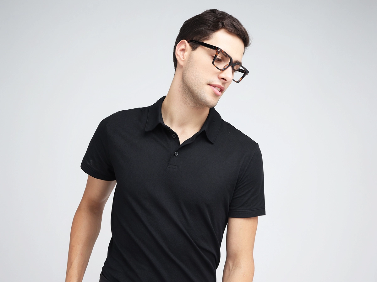 Dark Tortoise Acetate Square Eyeglasses 43