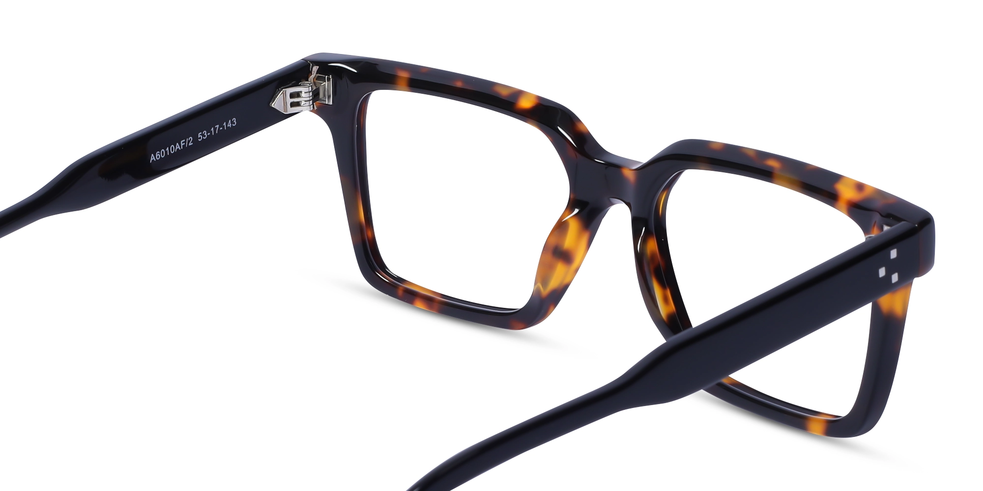 Dark Tortoise Acetate Square Eyeglasses 5