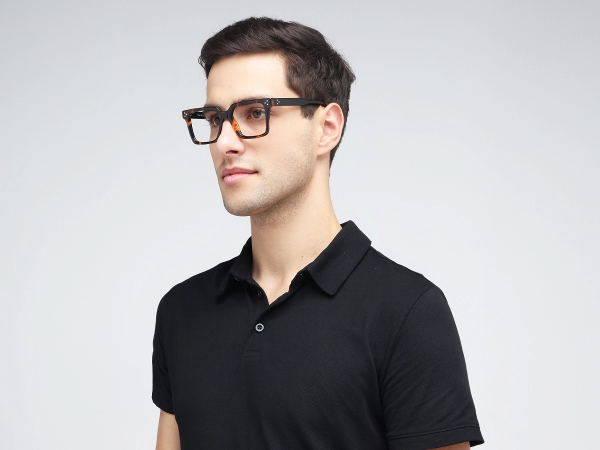 Dark Tortoise Acetate Square Eyeglasses 41