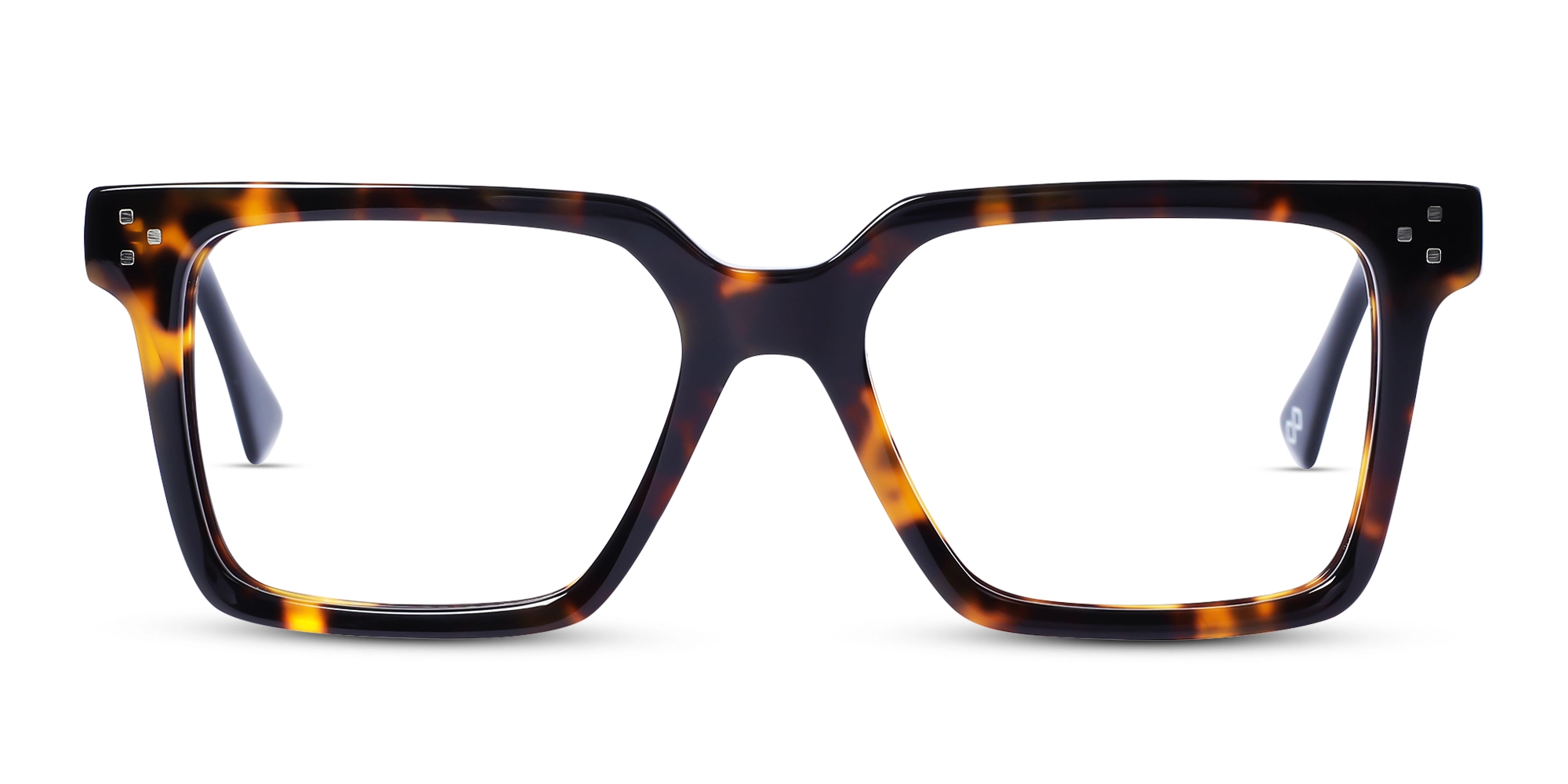 Dark Tortoise Acetate Square Eyeglasses 1