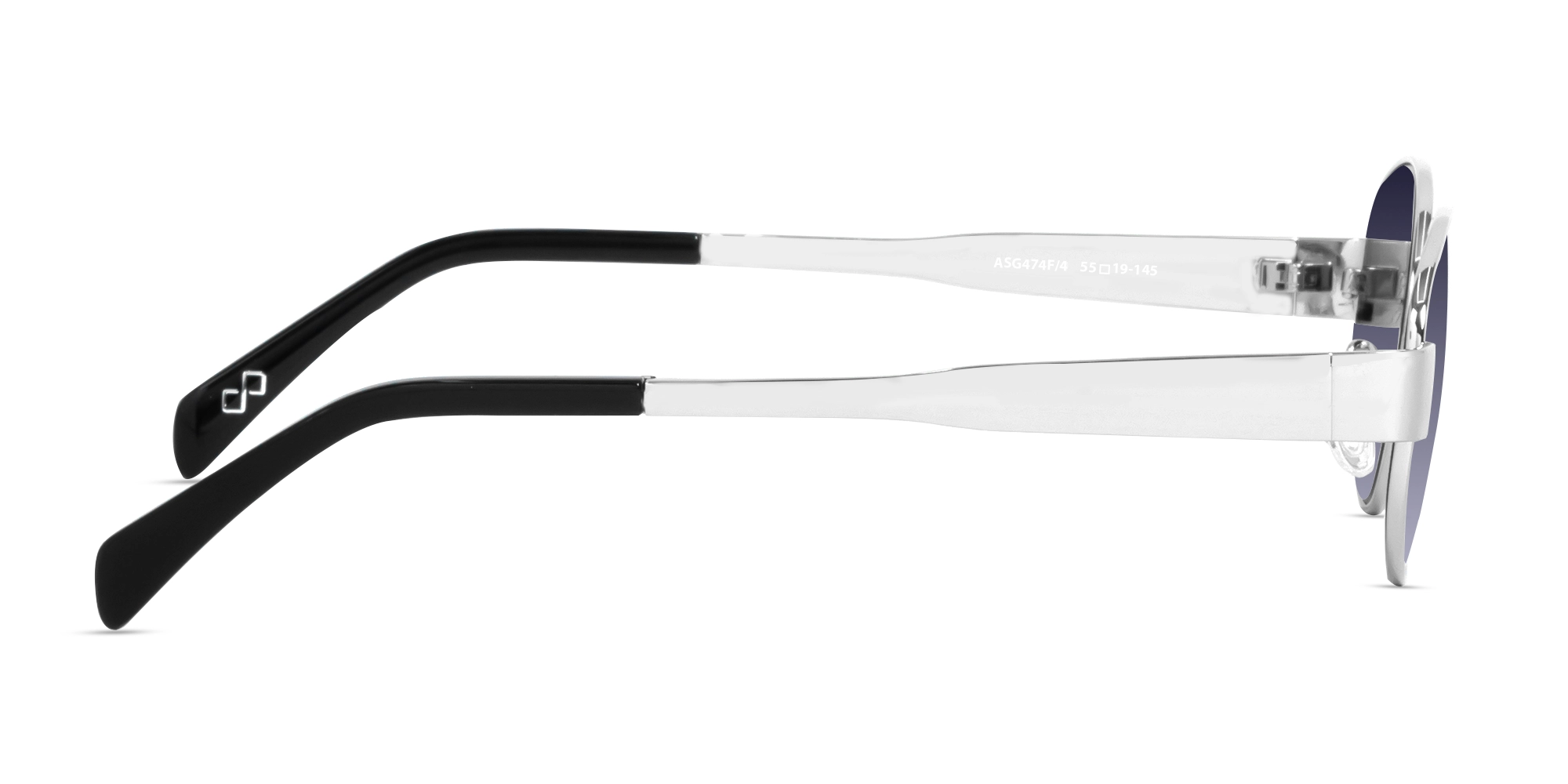 Silver Oval Sunglasses With Nose pad-4