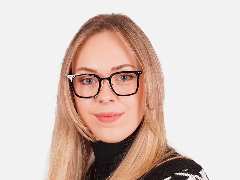 All Black Square Glasses-55