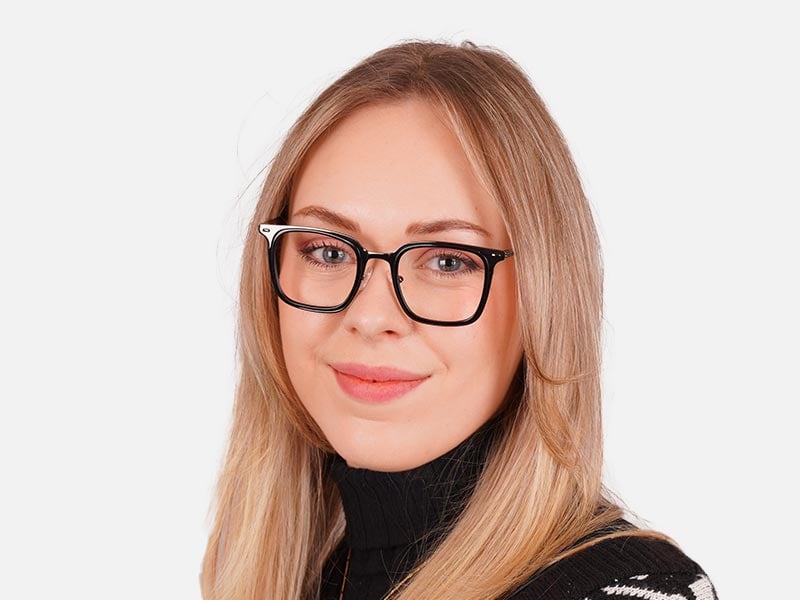 All Black Square Glasses-51