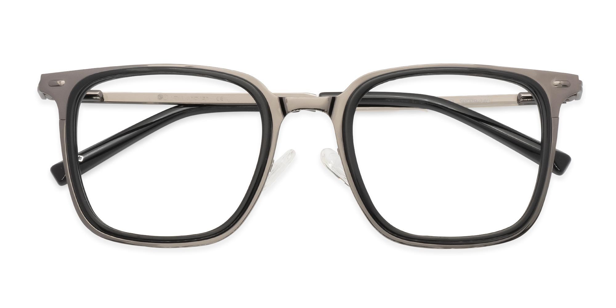 All Black Square Glasses-6