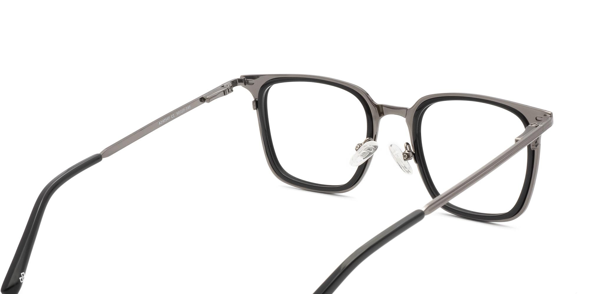 All Black Square Glasses-5