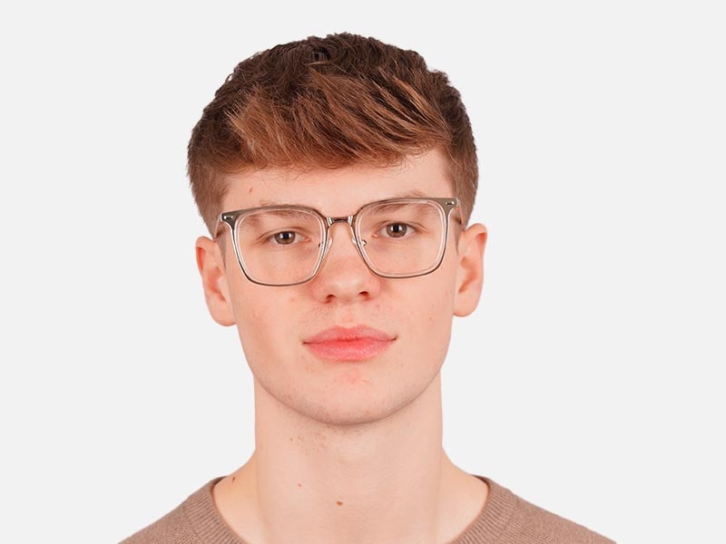 Clear Square Prescription Glasses-41