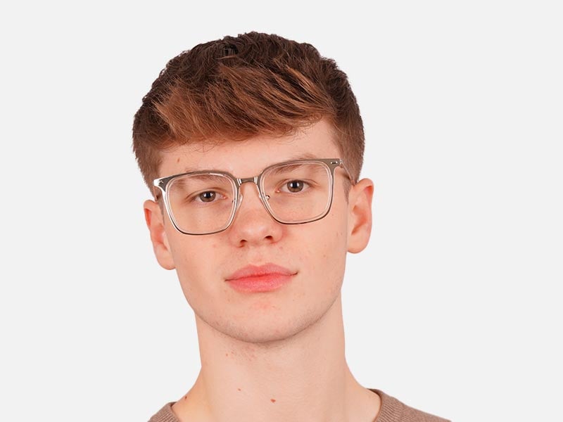 Clear Square Prescription Glasses-46