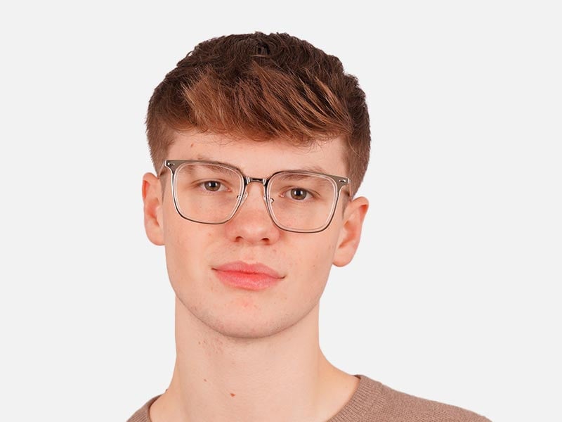 Clear Square Prescription Glasses-43