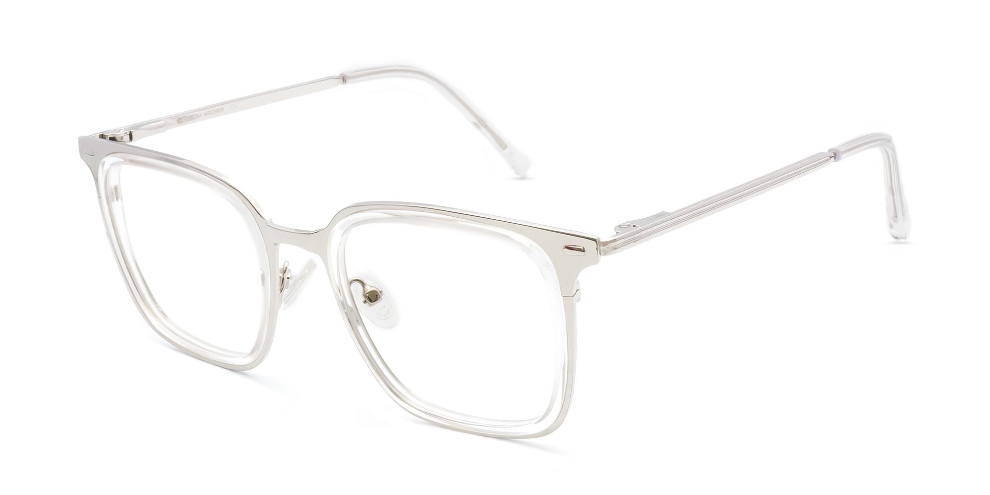 Clear Square Prescription Glasses-3