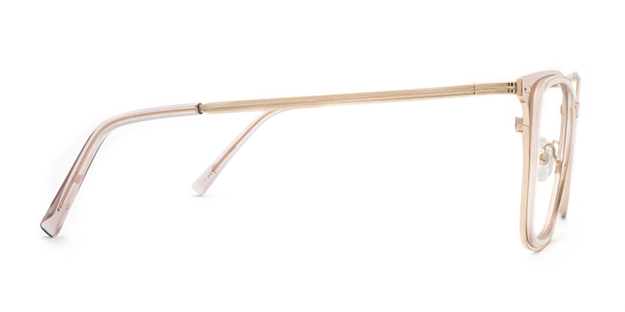 Gold Metal Frame Glasses-4