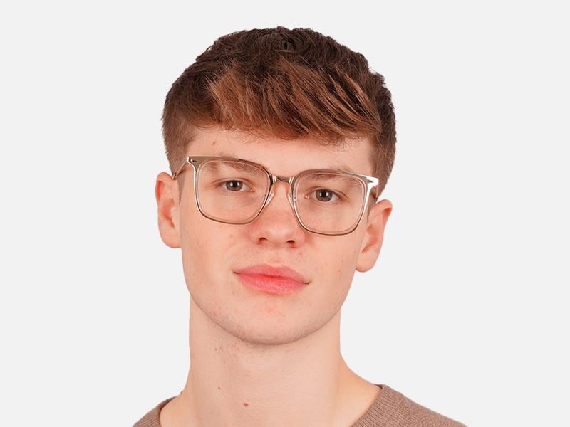 Gold Metal Frame Glasses-43