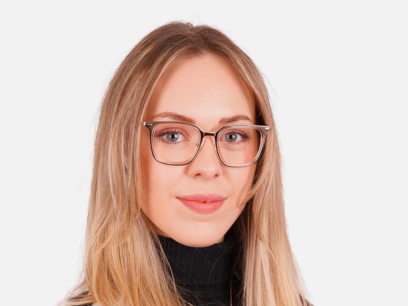 Gold Metal Frame Glasses-54