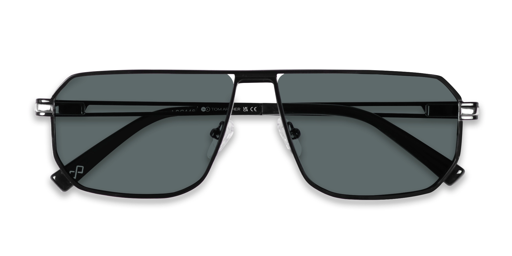 Stylish Black Metal Pilot Sunglasses-6