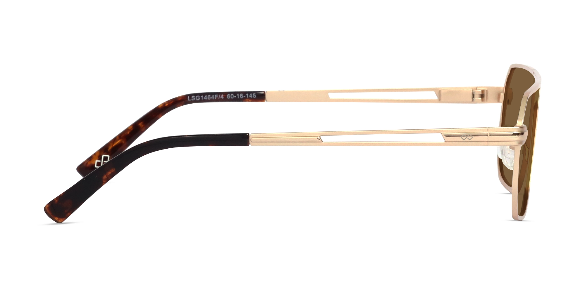 Matte Champagne Gold Pilot Sunglasses-4