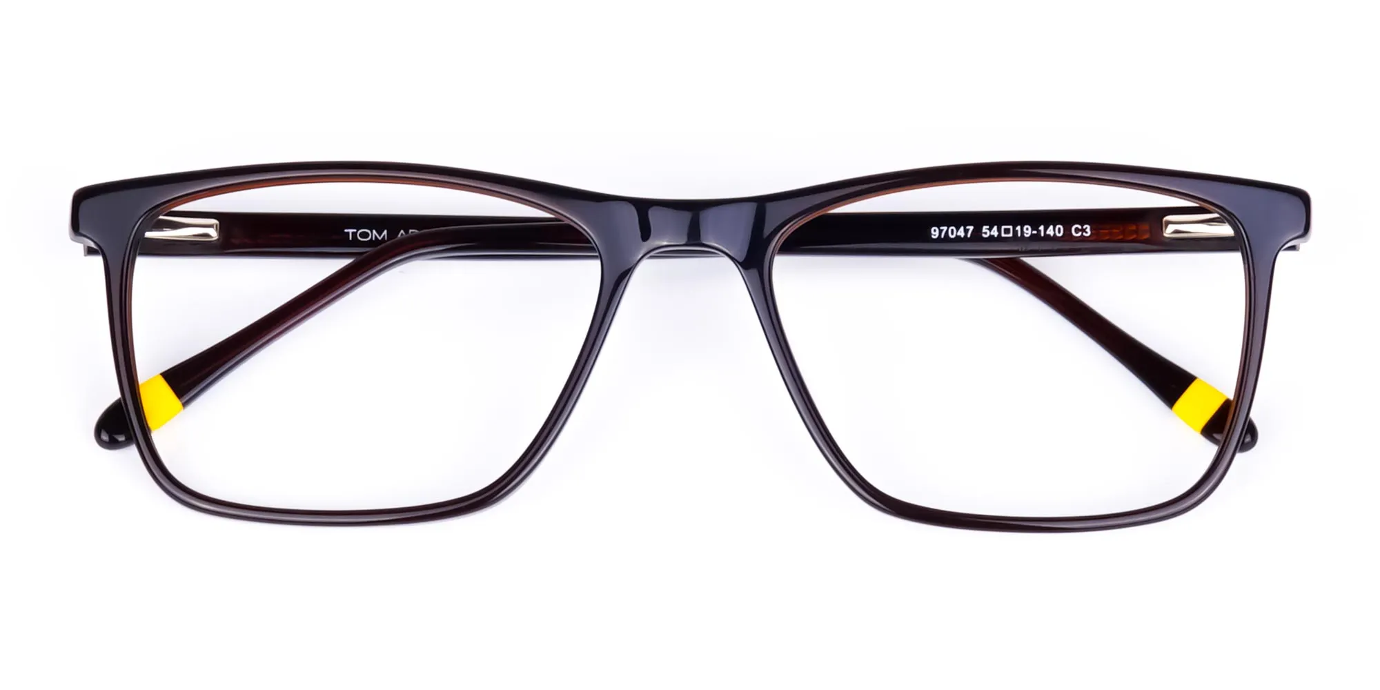 Dark Brown Full Rimmed Rectangular Glasses-2