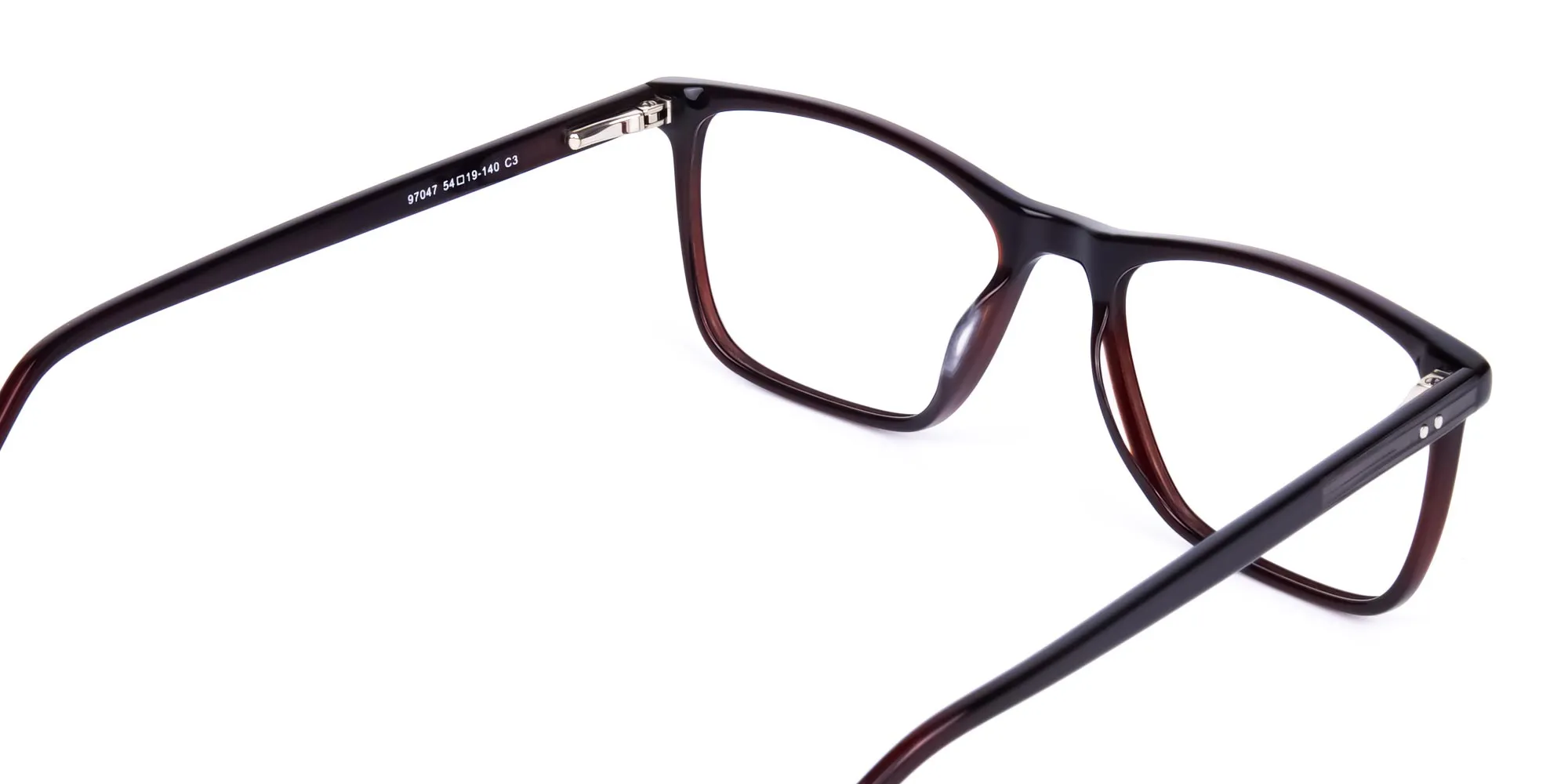 Dark Brown Full Rimmed Rectangular Glasses-2