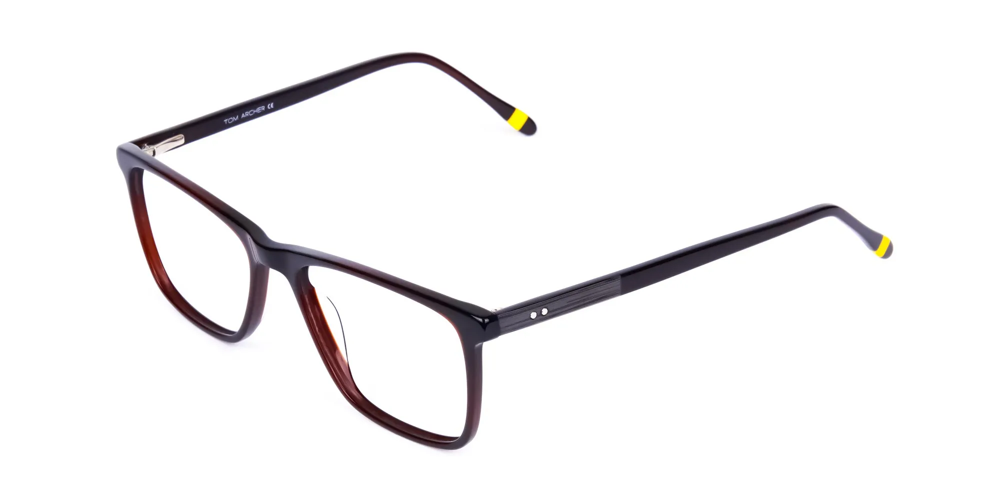 Acetate full rim rectangle frames in Dark Brown – GREAVE 3 by Tom Archer Acetate full rim rectangle frames in Dark Brown – GREAVE 3 by Tom Archer