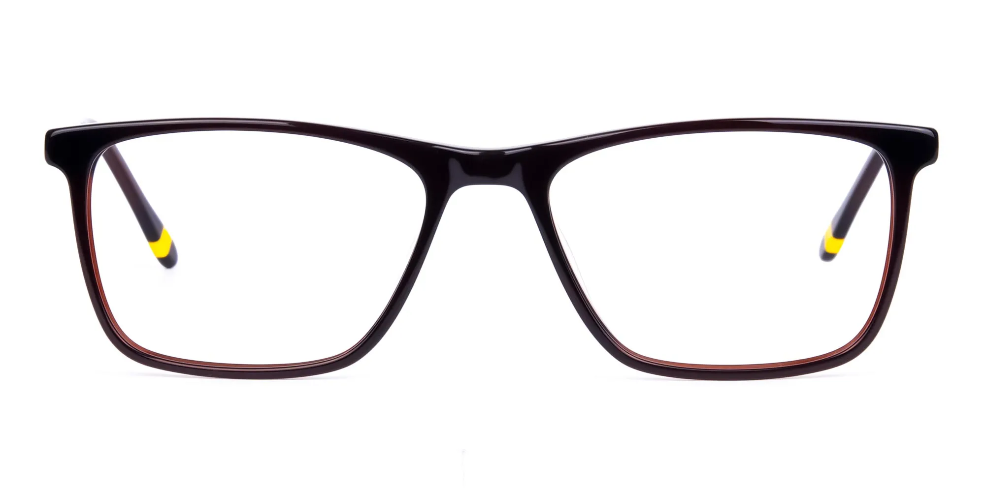 Dark Brown rectangle spectacles with dark brown temples and spring hinges – Tom Archer GREAVE 3 Dark Brown rectangle spectacles with dark brown temples and spring hinges – Tom Archer GREAVE 3