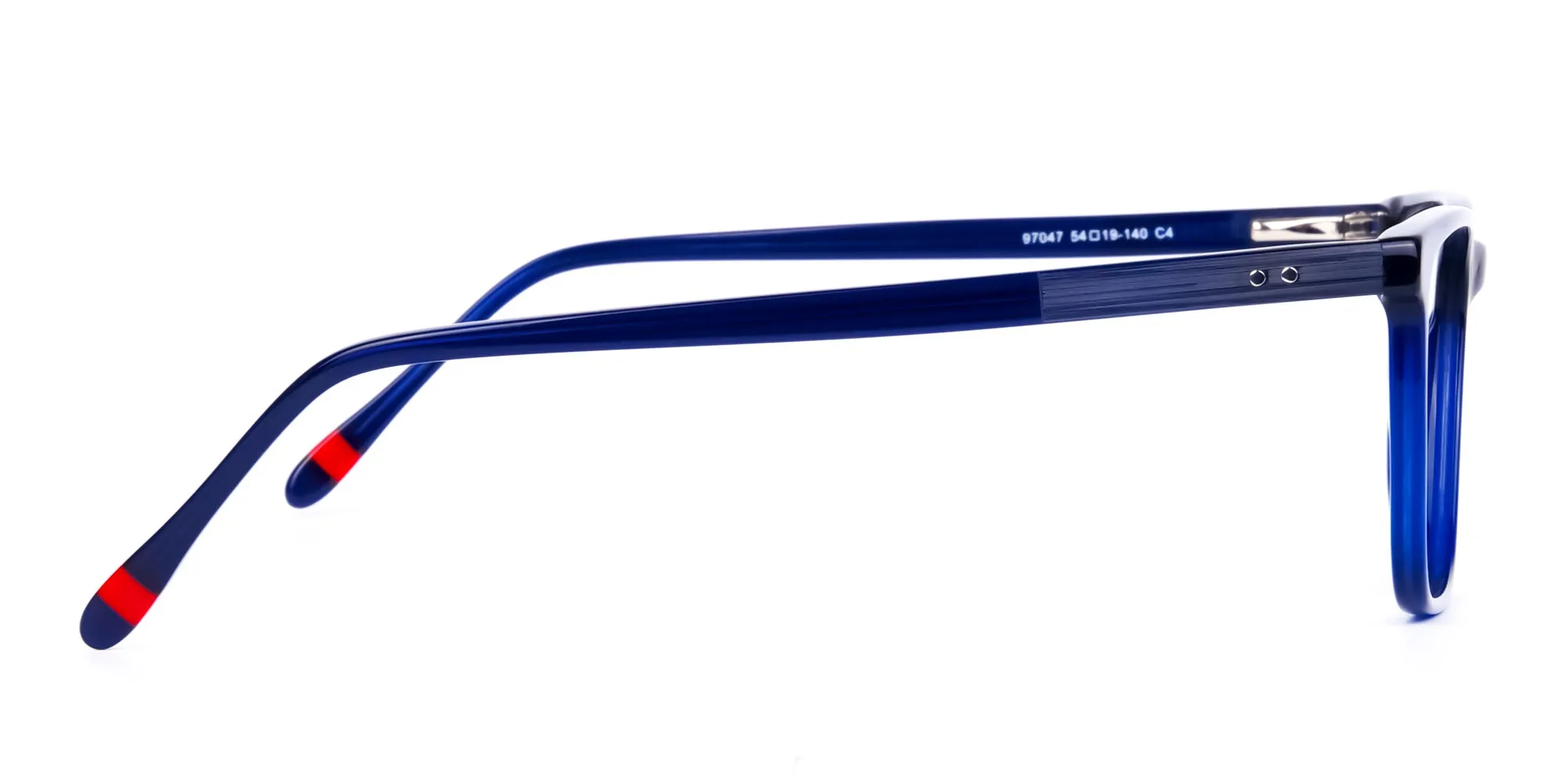 Navy Blue Rectangular Full Rim Glasses-2