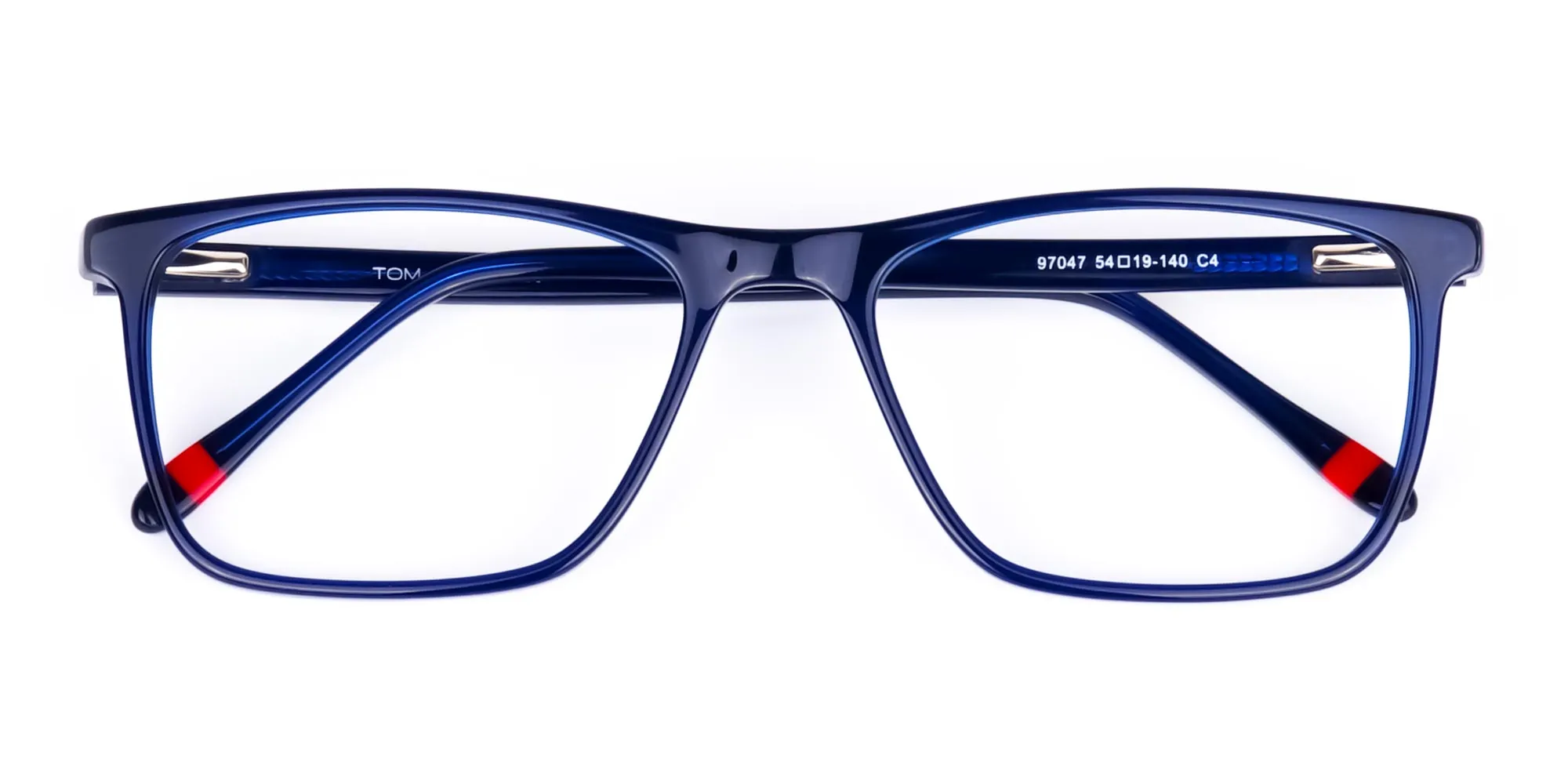 Navy Blue Rectangular Full Rim Glasses-2