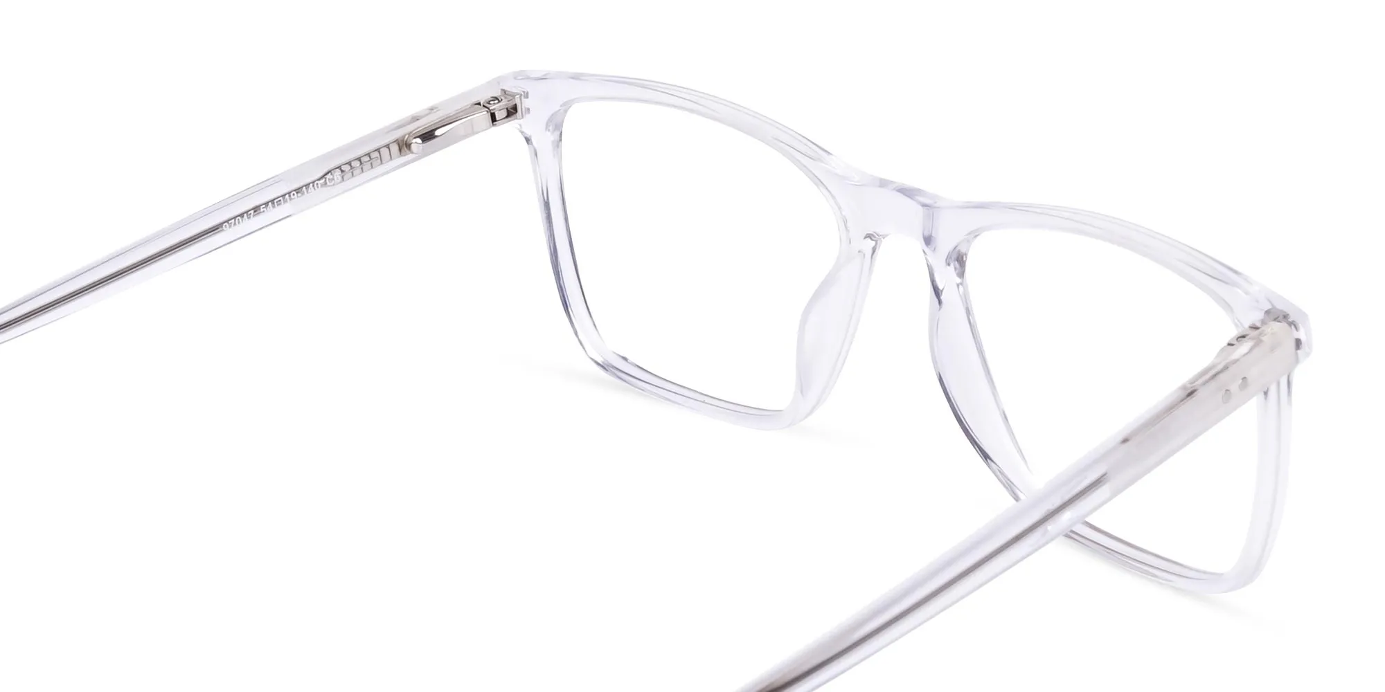 Crystal Clear Rectangular Full Rim Glasses-2