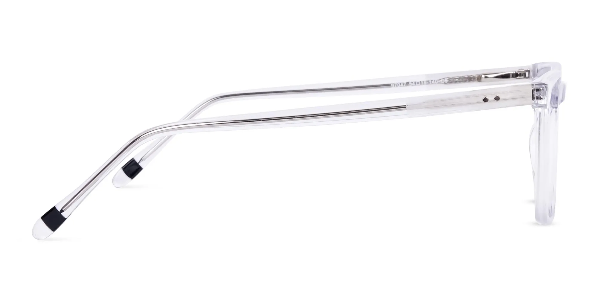 Crystal Clear Rectangular Full Rim Glasses-2