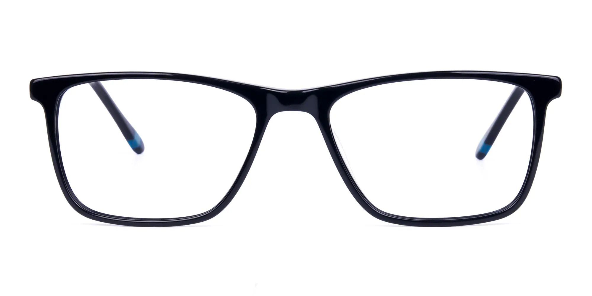 Teal and Black Rectangle Eyeglasses-2