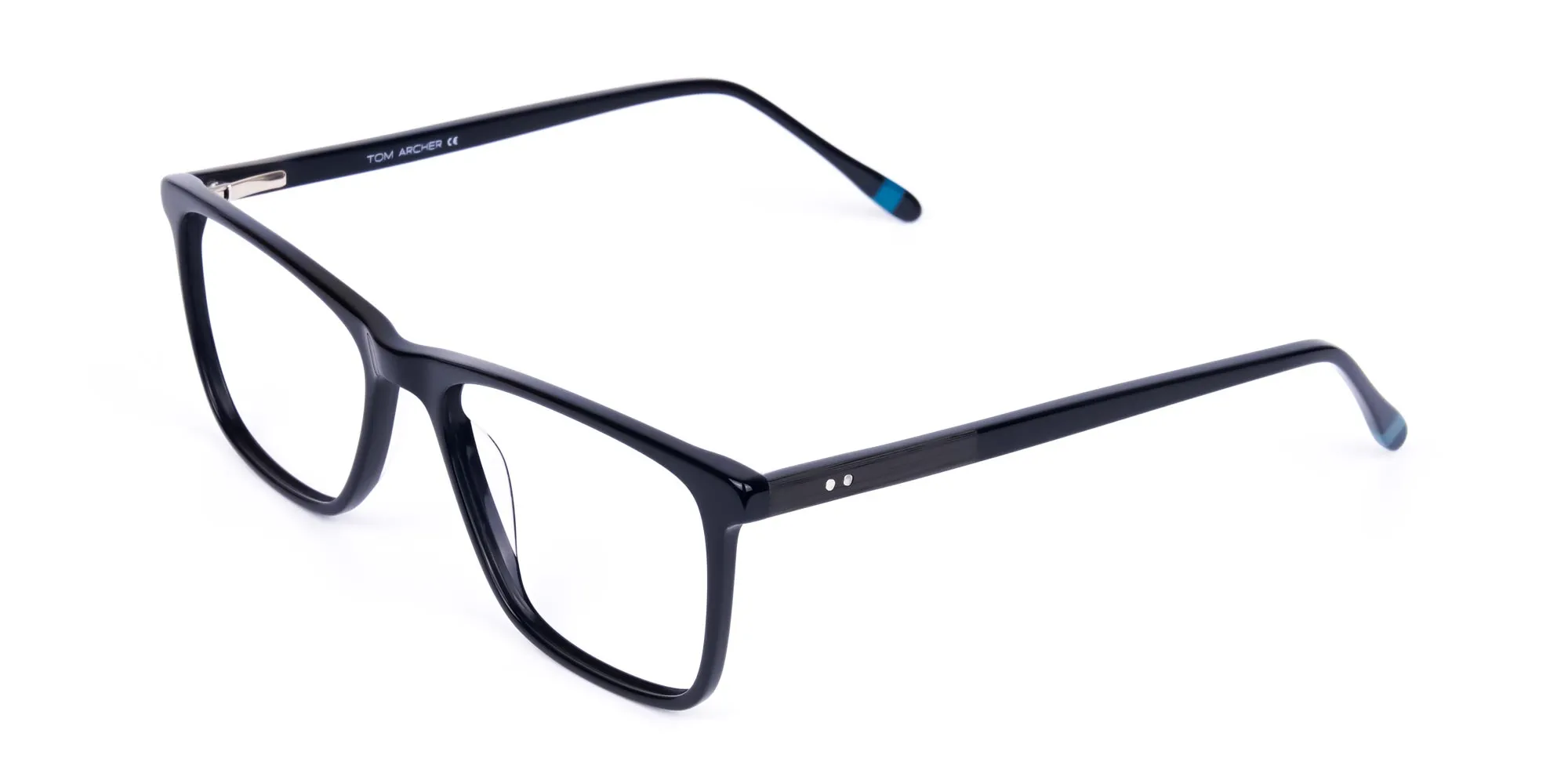 GREAVE 7 Black rectangle eyewear, large full rim fit
