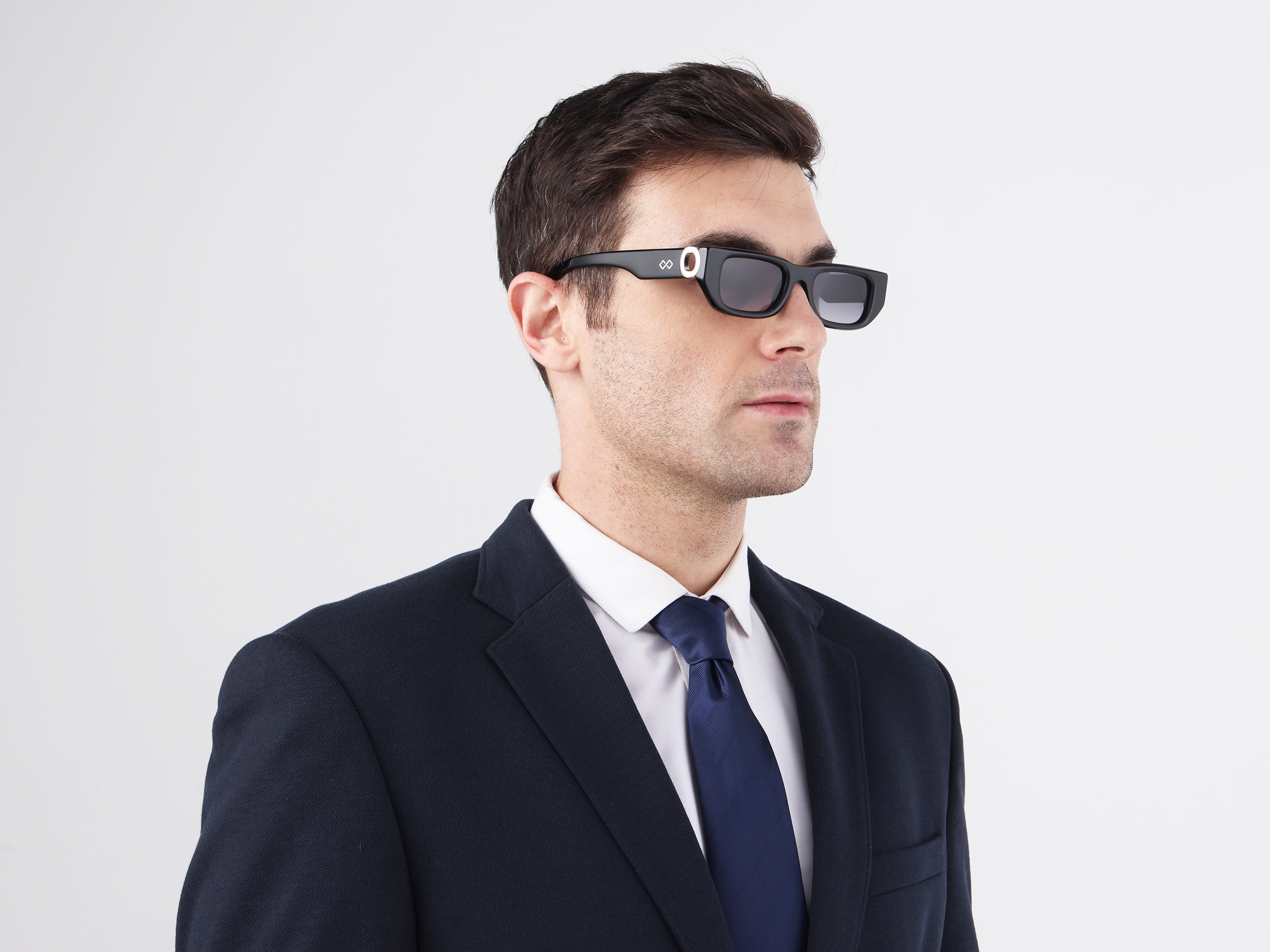 Rectangle Grey Gradient Tint Sunglasses-41