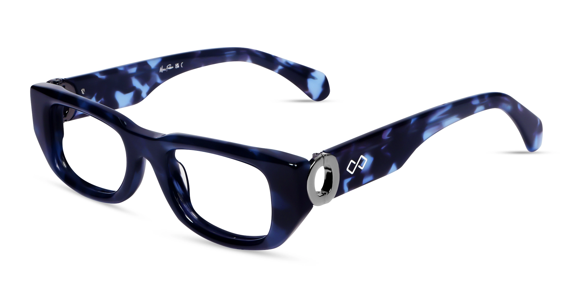 Blue Tortoise Rectangle Glasses