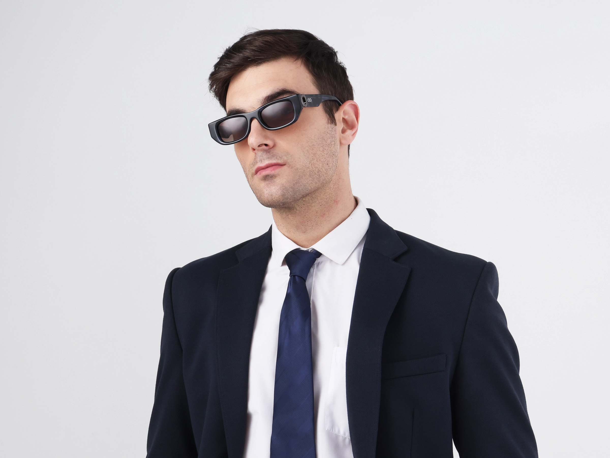 Rectangle Brown Polarised Tint Sunglasses-41